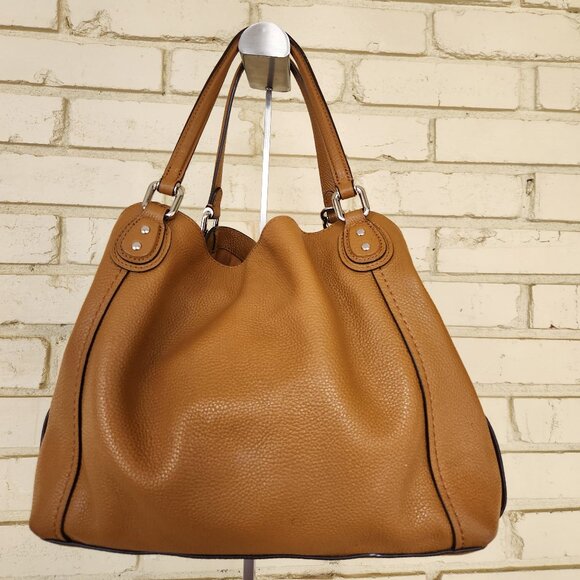 Coach Edie Brown Leather Shoulder Bag Purse - Picture 3 of 14